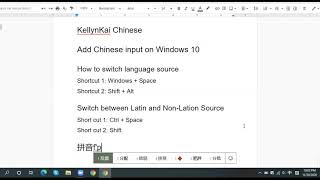 How to Type Chinese on Windows 10 [upl. by Ailehs119]