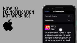 How To Fix Notifications Not Working On iPhone After IOS easy [upl. by Rebeka]