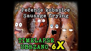 Sremska kobasica prženjeSrem sausage frying TIMELAPSE [upl. by Weidner980]