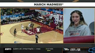 WBB Elizabeth Kitley InGame Interview NCAA Round 2 [upl. by Aened29]