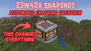 Crafter Auto Crafting Table Overview  Snapshot 23w42a  Minecraft 1203 [upl. by Hort697]