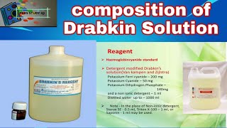 Composition of Drabkin Solution [upl. by Dimitri695]