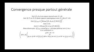 Intégration au sens dune mesure partie 36  Convergence presque partout générale [upl. by Annad]