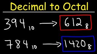 Decimal to Octal Conversion [upl. by Surad410]