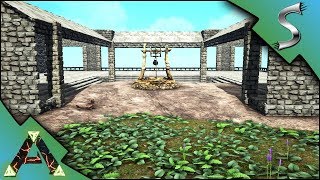 GREENHOUSE GARDEN COURTYARD BUILD  Ark RAGNAROK DLC Gameplay E46 [upl. by Milli841]