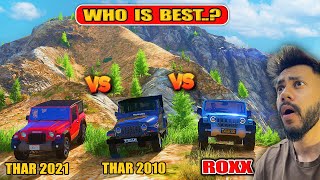 WHICH MAHINDRA THAR IS BEST😍 OFFROADING AND SPEED TEST  GTA 5 ABHISHEKKZ GAMING [upl. by Sanoj]