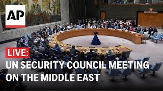 LIVE UN Security Council meeting on the Middle East [upl. by Ardnoyek303]