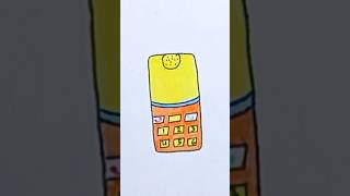 Mini mobile phoneyoutubeshorts drawing art artandcraft shorts [upl. by Yalc722]