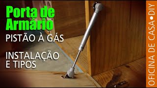 Porta de Armário Basculante  Pistão à gás DIY oficinadecasa [upl. by Arrek]