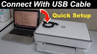 How To Connect HP Envy Printer With Laptop Using a USB Cable [upl. by Livvyy]