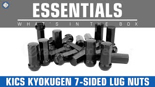 KICS Kyokugen 7Sided Lugnuts Black  Whats in the Box [upl. by Mayrim934]