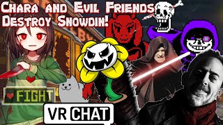 Undertale Chara Flowey and Evil friends Destroy Snowdin VRchat [upl. by Oatis]