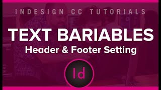 How to Define a Custom Text Variable hindi in InDesign cc  Header amp footer Setting [upl. by Nomis206]