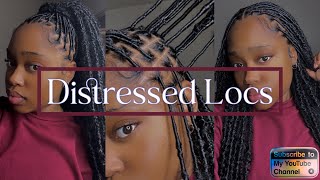 KNOTLESS SOFT LOC TUTORIAL  DISTRESSED BUTTERFLY LOCS  DIY [upl. by Alanah]