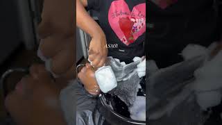 ASMR Washing 4C Natural Hair naturalhair naturalhairstyles 4cnaturalhair [upl. by Ocsecnarf]