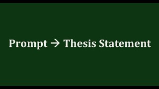 How to Write an Essay Part 1  From Prompt to Thesis Statement [upl. by Ettelegna]