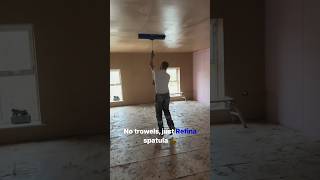 No trowels just finishing with the refina spatula plastering skimming speedskim superskim [upl. by Elorac799]