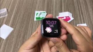 How to Install 3D Full Coverage Tempered Glass Screen Protector for Fitbit Versa [upl. by Ycniuqed]