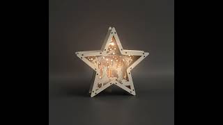 Files for laser Marquee Star Christmas Ornament Multilayered Light box [upl. by Bibah883]