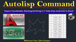 How to Export Coordinates  Easting amp Northing  XY Data from AutoCAD to Excel  AutoLisp Command [upl. by Zehc794]