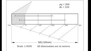 Construct a diagonal scale of RF 14000 to show meters and long enough to measure up to 500 meter [upl. by Elohc]