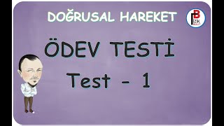 AYT FİZİK KAMPI  DOĞRUSAL HAREKET  ÖDEV TESTİ 1 [upl. by Anyar498]