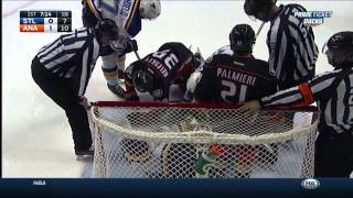 Martin Brodeur saves in 1st St Louis Blues vs Anaheim Ducks Jan 2 2015 NHL [upl. by Trevethick914]