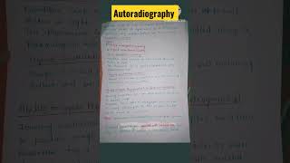 Autoradiography complete notes ✍️ bsc amp msc student methodology instrumentation studyshort [upl. by Aved]