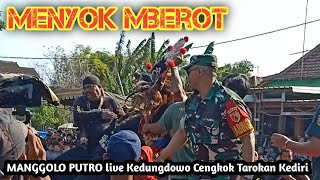 Menyok mberot di jarak penonton Jaranan MANGGOLO PUTRO live Kedungdowo Cengkok Tarokan Kediri [upl. by Milah]