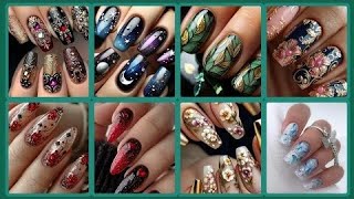 Moon Light Nail Art Expensive Design [upl. by Aztiray228]