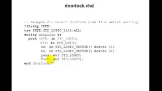 Lesson 91  Example 61 Door Lock Code [upl. by Minne]