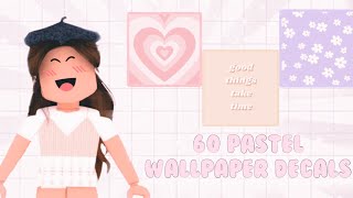 60 aesthetic pastel wallpaper decal codes for Bloxburg  Glossylily ✨ 💗 [upl. by Dachia]