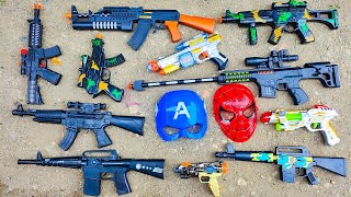 Collecting 7 Sniper Rifles AK47 GUN NERF GUN NERF SNIPER RIFLE M16 GUN NERF MEGA DUAL STRIKE MP5 GUN [upl. by Notsnarc]