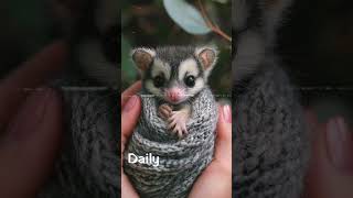 Day 56  Hold my cider how cute is this sugar glider sugarglider babyanimals cute [upl. by Jacey281]