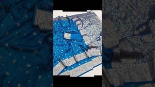 Soft And pure banarasi silk saree customfashion saree fashionstyles latest saree silksaree [upl. by Ragouzis789]