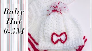 LEFT Handed Crochet Baby girl sets How to crochet newborn baby beanie hats by Crochet for Baby 169 [upl. by Asyle]