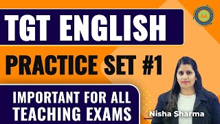 TGT ENGLISH GRAMMAR PRACTICE SET 1 IMP FOR SCREENING DSSSB RPSCHTETUP TEACHERS BY NISHA SHARMA [upl. by Aehtela125]