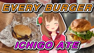 Every burger Ichigo🍓 ate in America🍔 [upl. by Eronaele]