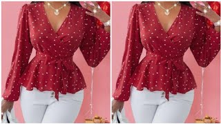 Easiest way to cut and sew a WRAP top [upl. by Nivra]