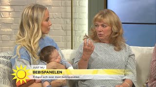 Bebispanelen – så hjälper du en bebis med magknip  Nyhetsmorgon TV4 [upl. by Glaudia]