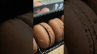 Chocolate Macarons shorts chocolate macarons macaron snacks sweetsnacks [upl. by Nolad]