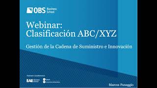 Webinar Clasificación ABCXYZ [upl. by Daniels]