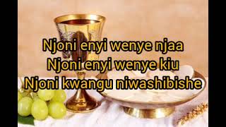 AULAYE MWILI WANGU Lyrics video Traditional communion song [upl. by Gaulin]