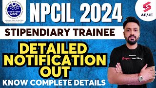 NPCIL Recruitment 2024  NPCIL Vacancy 2024  NPCIL Stipendiary Trainee Salary Exam Pattern [upl. by Haidej]