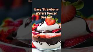 DIY Strawberry Wafer Dessert Recipe 😋 [upl. by Nosnibor]