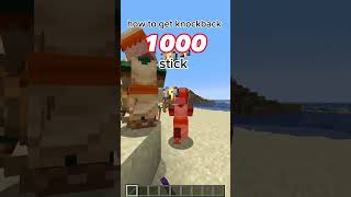 how to get knockback 1000 stick minecraft minecraft [upl. by Leahcimnaes]