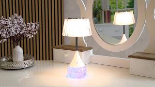 LED Colour Changing Glitter Lamp with 3CCT White Light Temperature Touch Control GL002 [upl. by Terrene]