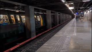 Metro in Bucharest  Trains at Izvor station on M1 amp M3 [upl. by Ginsburg905]