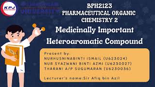 GROUP 7  Presentation Medicinally Important Heteroaromatic Compound [upl. by Sadnak]