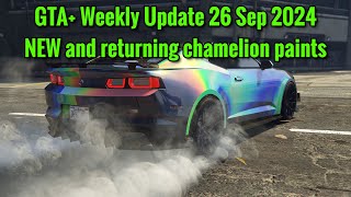 NEW Chameleon paints for GTA Plus members Weekly Update 26 Sep [upl. by Herra27]